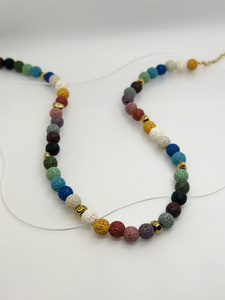 สร้อยคอแฟชั่นสแตนเลสสำหรับผู้หญิงที่สวมติดที่คอแฟชั่นสไตล์เก๋ไก๋เรียบง่ายสีสันสดใสสำหรับฤดูร้อน - Product Image 3