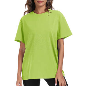 Camiseta Holgada Informal de Talla Grande para Mujer, de Algodón Premium, Transpirable, de Secado Rápido, Moda de Verano - Product Image 1