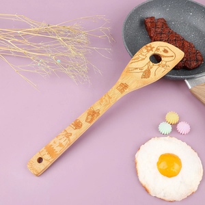 Juego de cucharas de madera, utensilio de cocina quemado, cuchara, decoración de cocina navideña para regalo de Navidad - Product Image 6