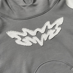 Sweat-shirt pour homme au design minimaliste personnalisable 100% coton pour toutes les saisons Nouveau gris avec motif blanc pour l'hiver - Product Image 5