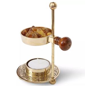 Quemador de carbón de incienso de latón de último diseño con quemador de incienso aromático de cuenco ajustable para decoración religiosa - Product Image 4