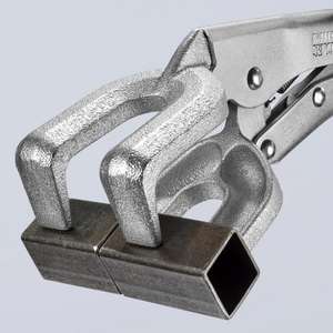 Pinzas de sujeción para soldadura Knipex con acabado de zinc brillante, para sujetar de forma segura materiales planos de secciones laterales, soportes para soldadura de productos - Product Image 2
