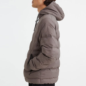 Custom Style <b>Men</b> Winter <b>Letter</b> Pattern Nylon/Polyester Puffer <b>Jackets</b> Wholesale Hooded Long Sleeves - Product Image 5