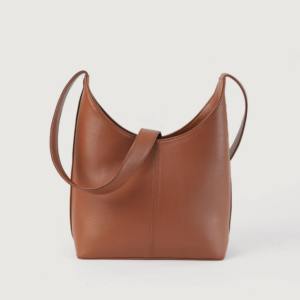 Sac hobo en cuir véritable marron pour femme, sac à bandoulière minimaliste, sac fourre-tout souple et décontracté, sac à main vintage tendance, grande capacité - Product Image 6