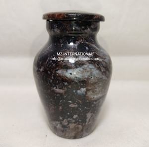 Metal black marble look beautiful keepsake <b>urns</b> - Product Image 1
