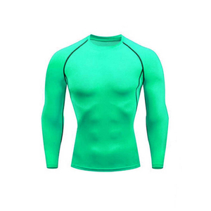 Ensemble de sport de compression 2 pièces pour homme – Tenue d'entraînement active de gym à manches courtes réversible et unie – Marque privée - Product Image 2