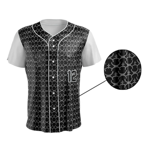 Unisex <b>Baseball</b> Uniform Set Geometric Print Jersey Gray Pants Quick Dry Breathable 100% Cotton Short Sleeve Button Front Adult - Product Image 5