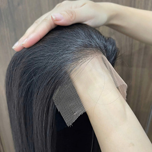 2025 extensiones de cabello crudo de alta calidad cutícula completa alineada Vietnam recto HD peluca Frontal Suiza cierre peluca sin enredo sin cobertizo - Product Image 5