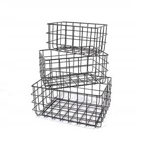 Panier en métal enduit de poudre noire panier fait main d'excellente qualité concepteur de forme personnalisée nouveau panier en métal en gros - Product Image 5