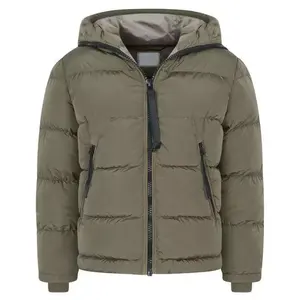 Veste d'hiver pour homme Manteau parka oversize à la mode jeune Doublure polaire épaisse et chaude Toile coupe-vent isolée Lapin en peluche - Product Image 3