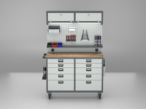 Gabinete de Herramientas Rodante OEM Resistente, Banco de Trabajo con Recubrimiento Electrostático en Polvo, Sistema de Almacenamiento Móvil para Mecánicos con 10 Cajones - Product Image 2