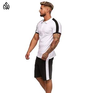 Ensemble polo court uni pour homme coupe régulière de qualité supérieure et double athlétique haute performance pour homme - Product Image 2