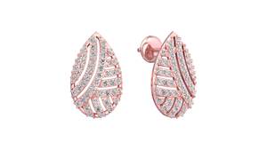 Ensemble de colliers de fiançailles en or blanc pour mariage Boucles d'oreilles en diamant naturel cultivé en laboratoire pour les fêtes de femmes-Bijoux en argent Cadeau parfait - Product Image 5