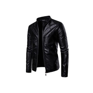 Chaqueta de otoño Chaqueta de cuero de moda para hombre Chaqueta de cuero de hombre de moda multicolor genuina perfectamente cortada y cosida - Product Image 3