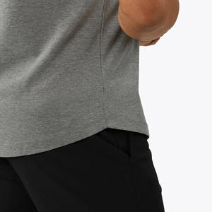 Personnalisable en gros Casual Slim Fit Henley Shirt à manches courtes Muscle Wear Mens Gym T Shirt - Product Image 5