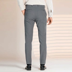 Pantalon chino pour hommes en coton stretch personnalisé Fabricant de pantalons chino gris Steal pour hommes Chino slim pour hommes - Product Image 4