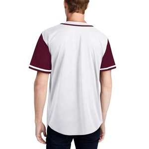 2025 sur mesure sublimé hommes bouton vers le bas col rond maillot de Baseball, t-shirt de Baseball, chemise de Baseball maillot de Baseball - Product Image 3