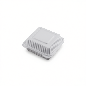 Conteneur alimentaire carré articulé 6''x6''x2.8'' en PP monocomposant - Product Image 2