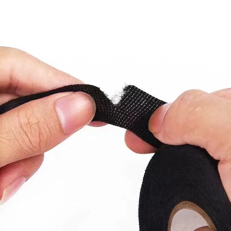 Easy Tear black Fabric cloth Black sound insulation flame retardant wire harness tape