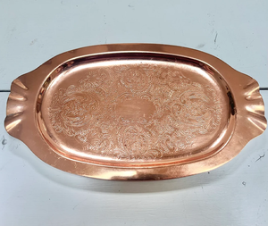 Elegante bandeja de servicio de cobre multiusos perfecta para aperitivos Nueva bandeja de cobre personalizada Venta más vendida - Product Image 4