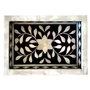 Joli plateau d'incrustation d'os au design antique de haute qualité avec une nouvelle couleur plateau de service élégant pour bureau de cuisine à domicile - Product Image 1