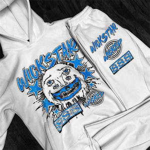 ชุดเซ็ต 2 ชิ้น เสื้อฮู้ดและกางเกงวอร์มลำลองไซส์ใหญ่สำหรับผู้ชาย ผ้าระบายอากาศดี เหมาะสำหรับฤดูหนาว พร้อมโลโก้ สามารถสั่งทำได้ - Product Image 2