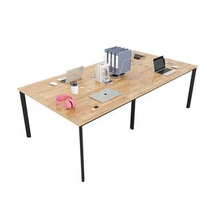 Concept HBOV013 Modern 4-Piece Cluster <b>Desk</b> <b>Foldable</b> Oval 240x120 Melamine Minimalist <b>Office</b> Furniture for Bedroom <b>Office</b> Home - Product Image 1