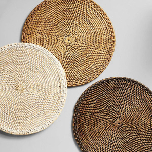 Tapis de table rond en rotin naturel tissé à la main pour la décoration de fête et la décoration de table à manger de l'usine du Vietnam - Product Image 5