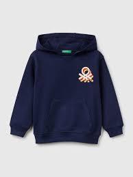 Sweat-shirt à capuche pour bébé, hiver, doublure polaire, 100% coton, unisexe, anti-rides, col en V, imprimé, service OEM - Product Image 5