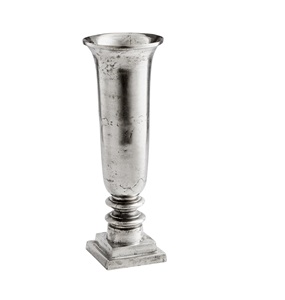Vase à fleurs en aluminium léger tendance avec surface polie en or fait pour la décoration de fête de mariage ou de couloir - Product Image 6