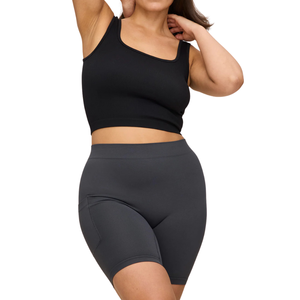 Shorts de Yoga de Talla Grande con Absorción de Humedad, Cintura Alta, Tejido Elástico, Transpirable y de Soporte para Ejercicio - Product Image 1