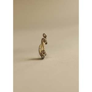 Colgante de Coche Vintage Chapado en Oro de 18K con Piedra Religiosa Natural, Regalo Religioso con Baño de Oro - Product Image 2