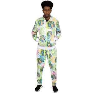 Survêtement sublimé couleur unie pull-over en polaire survêtements d'extérieur pour hommes ensembles de survêtement pour hommes vente en gros - Product Image 5