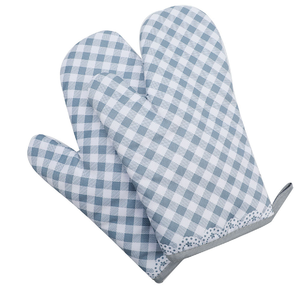 Ménage Cuisine Longue Silicone 100% Coton Biologique Résistant À La Chaleur Isolation En Plein Air Micro-ondes Gots Certificat Ovenglove Mitaines - Product Image 5
