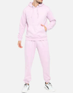 Ensemble de survêtements à capuche streetwear d'hiver pour hommes Combinaison de survêtement respirante à motif uni avec logo sur le devant avec logo personnalisé - Product Image 2