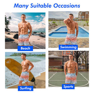 Quick Drying Summer Beachwear Polyester Board <b>Shorts</b> with Pockets Designer Printed Fashion Swimming Trunks - Product Image 4