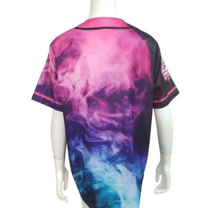 Camiseta de béisbol transpirable con estampado de transferencia de calor de diseño multicolor personalizado para hombres Servicio OEM Hot New Latest Adults Printed - Product Image 6