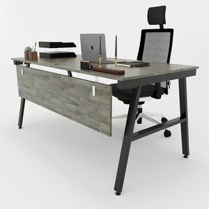 Escritorio de Oficina Moderno y Minimalista AConcept de 160x80 cm con Patas Metálicas Ensambladas para Dormitorio HBAC008 - Product Image 2