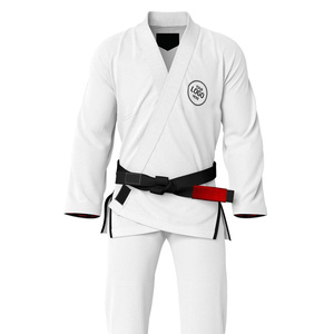 Kimono de Jiu Jitsu Brasileño Blanco Personalizado, 450GSM, Tejido de Perlas, Algodón, Uniforme de Entrenamiento para Hombre, Kimono BJJ en Blanco, Logotipo de Academia al por Mayor, OEM - Product Image 2