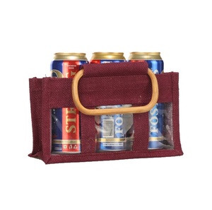 Top exportateur Logo personnalisé écologique bouteille unique emballage de vin toile de jute jute lin vin sac cadeau sacs de courses - Product Image 6