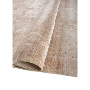 Entropy Ivory <b>Hand</b> Knotted Wool Bamboo Silk Rug AKWB-3573 10mm Thick Rectangular Home Floor Model Abstract for Hallway Handmade - Product Image 2
