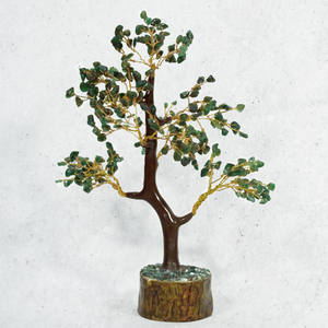 Amatista 300 Chips alambre dorado árbol de piedras preciosas respetuoso con el medio ambiente cristal curativo tallado estatuilla para Año Nuevo chino decoración del hogar - Product Image 2