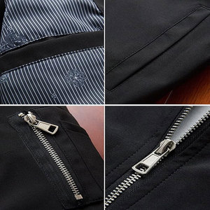 High Quality Latest Design Polyester/Cotton Solid Winter <b>Vintage</b> Breathable Waterproof Stand Front Men's <b>Bomber</b> <b>Jacket</b> Wholesale - Product Image 6