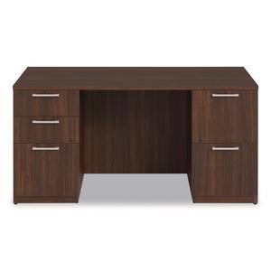 Alera AE1NZK-UF3060FF HRG 60 pouces X 30 pouces. X 29 pouces. Bureau à double piédestal de la série Séville - Acajou - Product Image 3