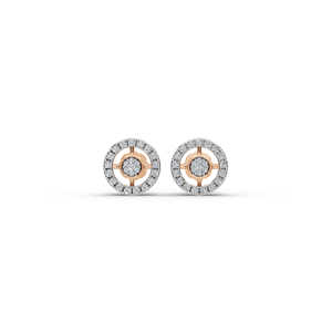 Boucles d'oreilles rondes en diamant de laboratoire Halo - Product Image 6