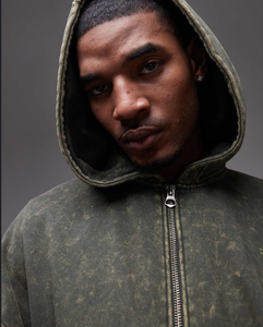 เสื้อฮู้ดซิปคู่สำหรับผู้ชายเสื้อฮู้ดปรับแต่งได้สำหรับผู้ชายเสื้อฮู้ดโอเวอร์ไซส์เปิดไหล่2025ทันสมัย - Product Image 2