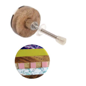 Modern Multi-Colour Resin Wood <b>Knobs</b> & <b>Pull</b> Handle [HBRMW 147] for Bedroom Kitchen Bathroom Cabinets & Wardrobe <b>Drawers</b> - Product Image 2