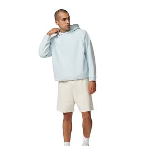 Sudaderas con capucha informales de talla grande para hombre, de algodón 100% tejido polar, sudaderas con capucha con logotipo personalizado de punto sólido, estampado térmico - Product Image 2