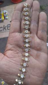 Custom Made Metal Chains with <b>Stones</b> Fixed in Good Quality Polishing for Jewelry Suppliers & for Resale with 2 Side Border. - Product Image 2