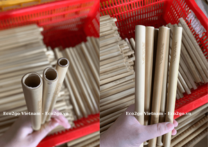 Logo personnalisé pailles en bambou pour boire fabriquées au Vietnam 100% naturel de haute qualité/Pailles en bambou écologiques en gros - Product Image 4